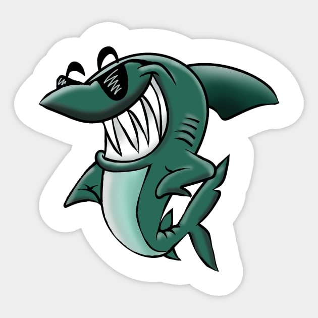 Shark Cartoon Sticker by PeggyNovak